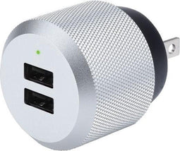 Just Mobile AluPlug - Oplader - 2 USB poorten - Zilver