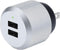 Just Mobile AluPlug - Oplader - 2 USB poorten - Zilver