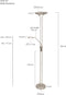 Steinhauer olet - Vloerlamp - 1 lichts - H 180 cm - Staal