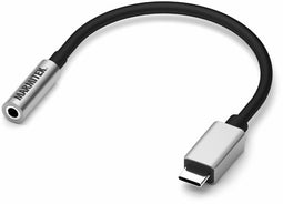 Marmitek 08374 - USB-C naar AUX adapter - 32-bit DAC - Zilver Zwart