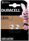 Duracell LR43 - Knoopcel batterij - 1,5 Volt - 18 gr