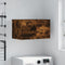 vidaXL - Wandkast - 60x36,5x35 - cm - bewerkt - hout - gerookt - eikenkleurig
