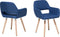 BELIANI CHICAGO - Eetkamerstoel - Retro stijl - Marineblauw (2 stuks)