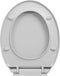 vidaXL - Toiletbril - soft-close - en - quick-release - ovaal - lichtgrijs