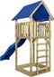 Houten Speeltoren Lisa (SwingKing) | Speeltoren met Glijbaan en Zandbak voor Buiten in de Tuin | FSC Hout - Glijbaan Geel
