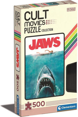 Clementoni - Puzzel - 500 Stukjes - Cult Movies - Jaws - Puzzel Voor Volwassenen