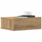 vidaXL - Nachtkastjes - 2 - st - zwevend - 40x32x15 - cm - hout - artisanaal - eiken