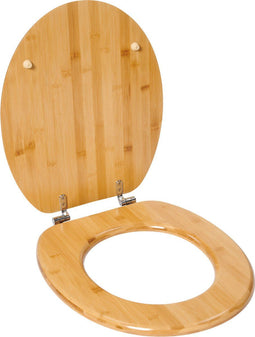 Infinity Goods Bamboe WC Bril Emmy - Toiletbril - RVS Scharnieren - Bamboe