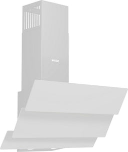 Wiggo WE-D633G(W) - Schuine Afzuigkap 60 cm - Triple Glas - LED Verlichting - Touch Control - Wit
