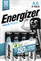 Energizer Max Plus - AA-batterijen - Langdurige energie - Zilver (4 stuks)