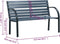 vidaXL - Tuinbank - 112 - cm - massief - vurenhout - grijs