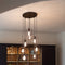 Atmooz - Hanglamp Manilla - Industrieel - Woonkamer / Slaapkamer / Eetkamer - Plafondlamp - Zwart - Hoogte 170cm - Metaal
