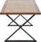 J-Line Tafel Zigzag Hout/Metaal Naturel/Zwart