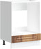 vidaXL - Ovenkast - Kalmar - bewerkt - hout - oud - houtkleurig