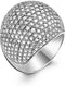 TI SENTO Ring 1954SD - Zilveren dames ring - Gerhodineerd - Maat 50