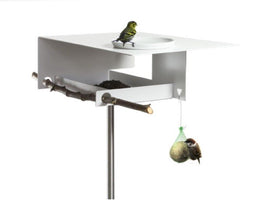 Opossum design vogelvoederhuis op stok met bad VHT-1 L