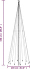 vidaXL - Kerstboom - met - grondpin - 732 - LED's - koudwit - 500 - cm
