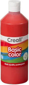 Plakkaatverf creall basic lichtrood 500ml | Fles a 500 milliliter | 6 stuks