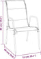vidaXL - Tuinstoelen - 2 - st - staal - en - textileen - zwart