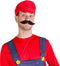 Dressforfun Herenkostuum - Super Loodgieter Mario - Inclusief shirt tuinbroek muts snor handschoenen - M (L)