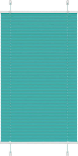 vidaXL - Plissé - rolgordijn - 80x150 - cm - stofbreedte - 79,4 - cm - petrol - groen