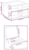 vidaXL - Sieradendoosje - 3-laags - 23x20,5x14 - cm - wit