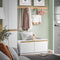 SoBuy Schoenenkast - Zitbank - 2 Klapladen - Wit - 104x30x47 cm