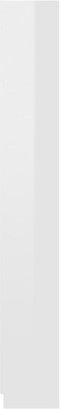 vidaXL - Boekenkast - 5 - schappen - 60x24x175 - cm - bewerkt - hout - hoogglans - wit