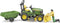 Bruder John Deere zitmaaier met aanhanger en tuinman