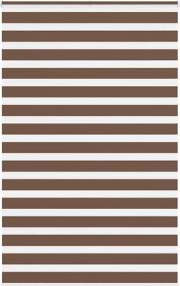 vidaXL - Zebra - rolgordijn - 145x200 - cm - stofbreedte - 140,9cm - polyester - bruin