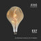 V-TAC VT-2269 - LED Lamp - E27 - Spiraalvormige gloeidraad - Amber - 4W - 250 Lumen - 2700K