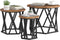 vidaXL - Nesting - Tafelset - 3 - stuks - Oud - Hout - Gelamineerd - Hout