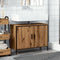 vidaXL - Wastafelkast - 80x30x60 - cm - bewerkt - hout - artisanaal - eikenkleurig