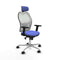 Piqueras y Crespo 2D086N2 - Bureaustoel - Verstelbare hoofdsteun - Licht Blauw