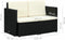 vidaXL - Tuinbank - 2-zits - met - kussens - poly - rattan - zwart