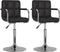 vidaXL - Eetkamerstoelen - draaibaar - 2 - st - kunstleer - zwart