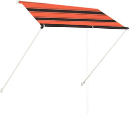 vidaXL - Luifel - uittrekbaar - 200x150 - cm - oranje - en - bruin