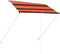 vidaXL - Luifel - uittrekbaar - 200x150 - cm - oranje - en - bruin