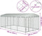 vidaXL - Hondenkennel - voor - buiten - met - dak - 7,6x3,8x2,3 - m