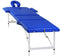vidaXL - Inklapbare - massagetafel - 3 - zones - met - aluminium - frame - (blauw)
