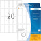 Huismerk Herma 10609 Movable Etiket 19X40mm Wit - 640 etiketten