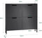 SoBuy FSR100-SCH - Smalle Schoenenkast 4 Kleppen - Ruimtebesparend Zwart 100x19x91 cm