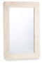 Wandspiegel 36 Wit Bruin Lakens 90 x 60 x 2 cm Rechthoekig