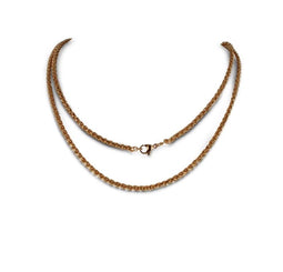 Silventi 980600545 Vossenstaart collier - 3 mm - 60 cm - rosegoudkleurig