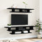vidaXL - Tv-wandmeubelset - bewerkt - hout - zwart