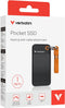 Verbatim Pocket SSD - Extern - 1TB 1000MB/s USB 3.2 Gen2 type-C - Oranje Zwart