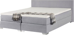 PRESIDENT - Boxspringbed - Lichtgrijs - 180 x 200 cm - Polyester