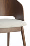 Niebla eetkamerstoel - hout bruin+beige