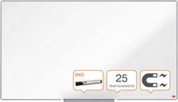 Nobo Impression Pro Widescreen Magnetisch Whiteboard Emaille - 122x69Cm - Met Pennengoot - Inclusief Nobo Whiteboard Marker - Wit