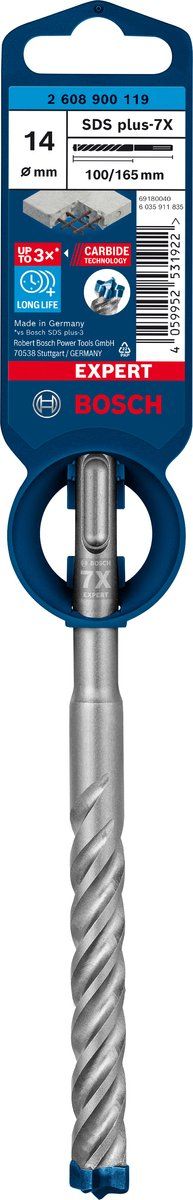 Bosch Expert SDS plus-7X - Hamerboor - 4 snijkanten - Langdurig en sterk